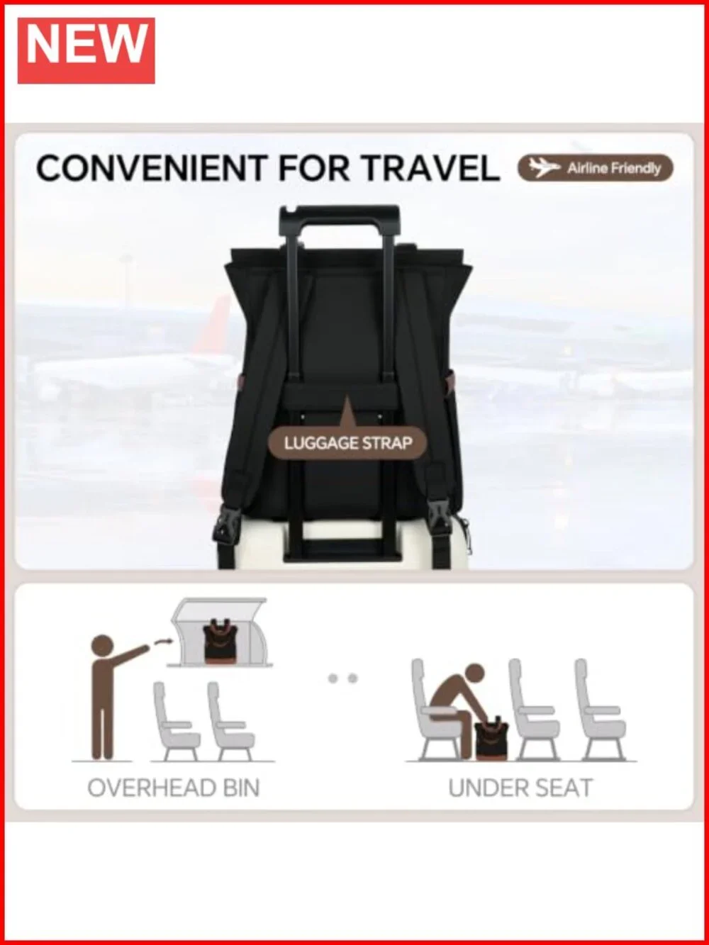 Convertible Tote Backpack for Women, Fits 15.6 Inch Laptop, Work Travel Bag,